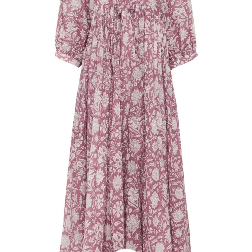 Daughters of India Pink Floral Midi Dress